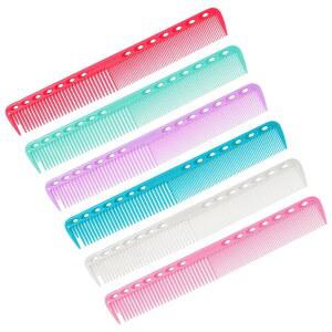 6개의 이발소 빗 7인치 카본 헤어 커팅 스타일링 정전기 방지 및 내열성 미세 치아 빗살롱 가정용 미용실용 남녀 미용 팩용 다용도 전문