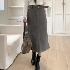 [하프클럽/]여성 일상 사무복 벨트가 있는 치마