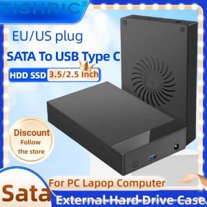 TISHRIC 3.5 인치 외장형 하드 드라이브 인클로저 HDD SSD SATA-USB 3.0 3.1/Type C 디스크 케이스 하우징