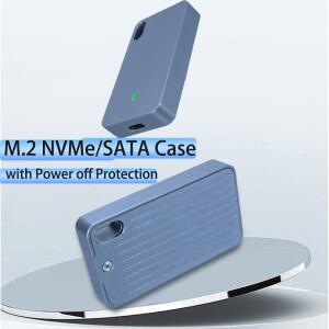 M2 SSD 케이스 2230 2242 NVMe SATA 프로토콜 10Gbps M.2-USB  C 3.2 Gen 2 휴대용 외부 인클로저 박스 어