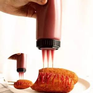 양념병 업소용소스통 실리콘노즐 710ml 소스통 3구 가정용소스통