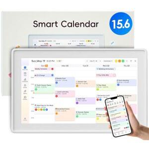 디지털 캘린더, 39.9cm(15.6인치) 업그레이드 벽 2026년 및 액자 집안일 정리에 적합 플래너 기능, 차트, 전자 달력