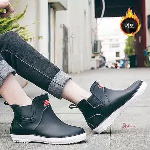 남성용 캐주얼디자인 사계절 레인부츠 기모안감 장화 남성용기모안감def871