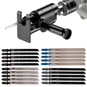 휴대용 왕복 톱 어댑터 전기 드릴 수정 된 지그 곡선 목재 PVC 강관 절단을위한 전동 공구