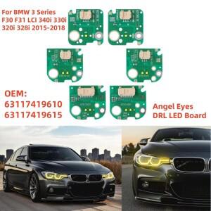 BMW 호환 3 시리즈 F30 F31 320i - 주간 주행등용 노란색 헤드라이트 DRL LED 칩 보드 63117419610