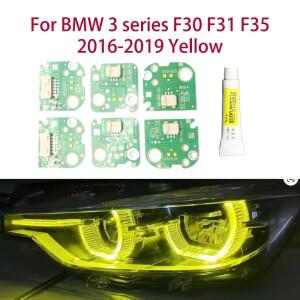 레몬 옐로우 DRL 칩 천사 눈 자동차 조명 색상 수정 헤드 라이트 밸러스트 BMW 호환 3 시리즈 F30 F31 F35