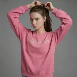 국산 라운드 양기모 해피자수 맨투맨 티셔츠 MYC-WSH-21012-핑크