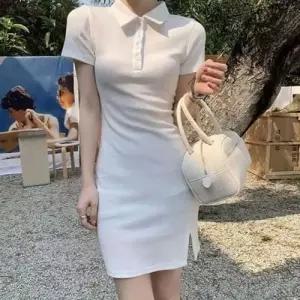 랩 어드 카라 여자 짧은 나시 프릴 레이 외출 WFLMTZ9