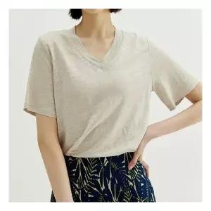 V넥 프렌치 린넨 티셔츠 1종