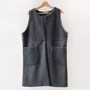 빅사이즈베스트 T524L601 러블리양털오픈롱조끼 BS