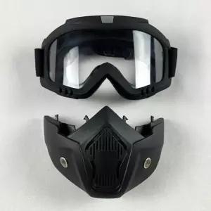 방풍고글 방풍 바이크고글 아웃도어 분리형 마스크 투명 고글