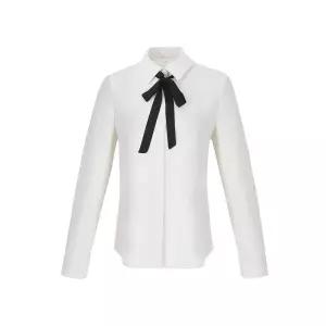 [롯데백화점]SOUP 타이 배색 긴팔 블라우스 SCRLS91