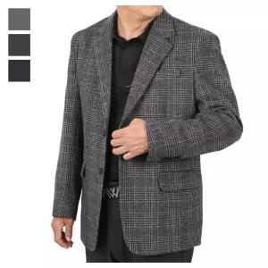 [리빌모아]남자 고급 클래식 체크 울 정장 콤비자켓 DA-COW-Q001-차콜