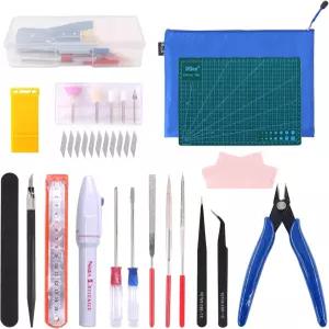 러스타크 19Pcs 모델러 기본 도구 공예 세트 취미 건축 키트 건담 프로페셔널 모델 조립 건물용