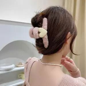 핑크 긴머리핀 하트머리핀 왕리본핀 신상 왕집게핀 인기 머리장식