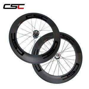 자전거 바퀴 휠셋 고정 CSC 너비 88MM 기어 카본 트랙 휠 25MM 튜브형