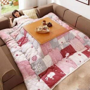 YQMHEZ 우드 코타츠 테이블, 조절 가능한 히터 두께의 일본식 이불 스토브, 가정용 테이블 세트, 주방/거실용 사각형 커피