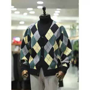 [본]BON F/W 아가일 패턴 모혼방 버튼 가디건 BNEWSW870[35676832]