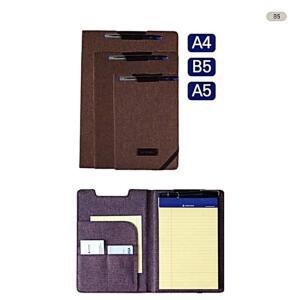 [2개구성] 펜홀더잠금 폴더 B5 패드1권 다크그레이 브라운 사무 오피스 ARWB5B11A