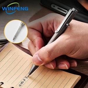 티타늄 합금 전술 쓰기 펜 문구 볼트 쉬운 일상 개폐식 액션 볼펜 휴대 사무실 학교
