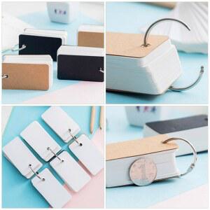 빈 단어 학습용 학생용 8개 메모리 플래시 카드 메모 간단한 사무실 4개 영어