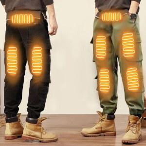 발열바지 멀티포켓 작업 보온 열선 남성용 작업복 레이어 더블 배터리포함 충전식 겨울 팬츠