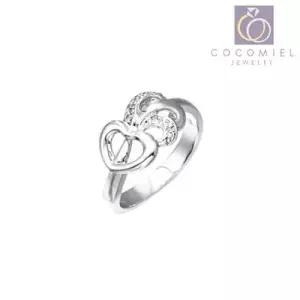 트윈 하트 R-69 커플 우정 실버링 은반지 반지 패션 W177312