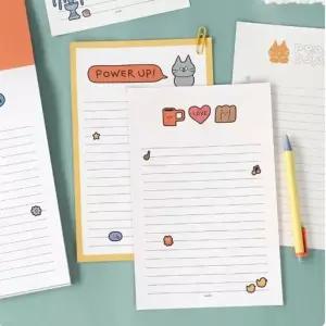 감사 편지용 캐릭터 편지지 패드 여자친구용 손편지