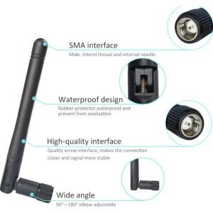 868MHz 915MHz 안테나 3dbi SMA-남 전방향 접이식 +15cm 연장 코드 메쉬타스틱 로라 장거리