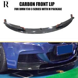 BMW F30 F31 316 318 320 328 330 335 340 (M 패키지 포함) 12-19년식용 P 스타일 카본 파이버 프론트 범퍼 친 립 스플리터