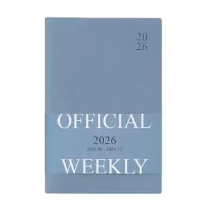 인디고 다이어리 2026 오피셜 열두달 B6 위클리 스케줄러 날짜형 32절 주간 업무용 워터블루