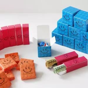 스마일 포장 공 행운 랜덤 볼 작은 캡슐 박스 이벤트 용돈 상자 3종 블럭 미니 인기제품 신상 추첨 선물 간