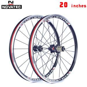 NOVATEC 접이식 자전거 휠셋 알루미늄 합금 브레이크 4BEARING7 11SPEED 20인치 A271F372SB 20H 24H 바퀴