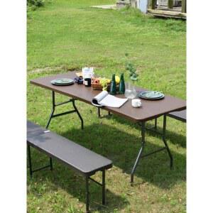 야외테이블의자세트데크테이블정원 1 2m 모조 라탄 커피 보강재 블랙