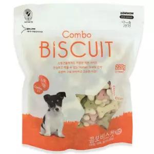 콤보 비스켓 220g 4개 칭찬용 쿠키 한입크기 강아지영양간식