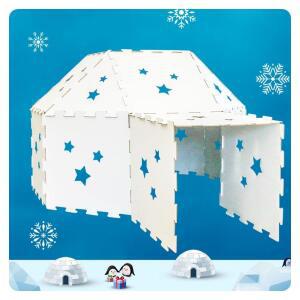 세트 박스 겨울 이글루 큰 텐트 플레이하우스 놀이 쏘잇 집 종이 대형 만들기 LWFK7SZ8