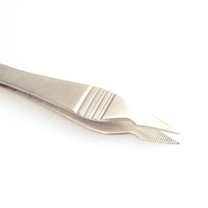 [2개구성] 엑소 주얼리 TS 큰 밀 TWEEZER 용 120mm 뾰족한 다꾸 미세 핀셋 납작 얇은 반도체 정 LW9C7615