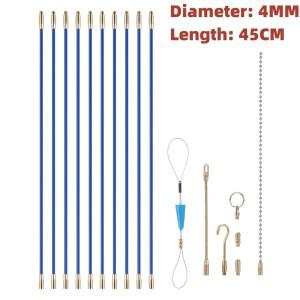 10피스 유리 섬유 와이어 직경 4MM & 45CM 풀러 전기 도구 자동차 용 액세서리가있는 유연한 내마모성