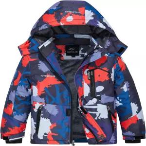 FARVALUE 남아 방수 스키 재킷 방풍 겨울 코트 따뜻한 스노우 야외 레인코트 후드 바람막이