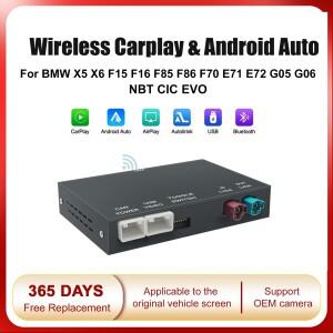 BMW 호환 X5 X6 F15 F16 F85 F86 F70 E71 E72 G05 G06 NBT CIC EVO 무선 CarPlay 지원, 안드로이드 오토,