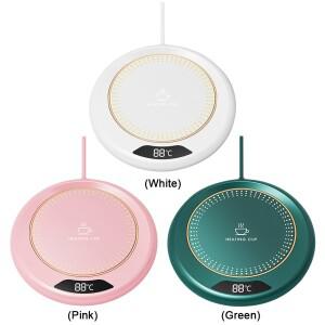 커피 머그 워머 3단계 온도 설정 히팅 플레이트 자동 꺼짐 휴대용 컵 USB 플러그 여행 사무실 책상 가정용