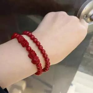 경면주사 6mm 비휴 염주 팔찌 여성용