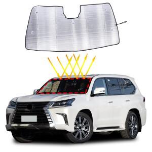 렉서스 호환 LX 570 자동차 앞 유리 선 쉐이드 커버 접이식 창 바이저 블록 UV 햇빛가리개 보호대 액세서리