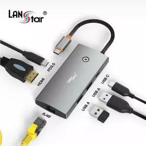 LAN HDMI PD3.0 U61MH 6포트 C USB 멀티 LS 허브