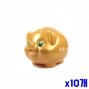 [알티피아]WL 황금색 돼지저금통 15x17x12cm x10개 동전저금통