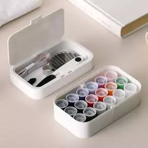 쪽가위 반짓고리함 화이트 반짇고리세트 실 바늘 휴대용반짇고리