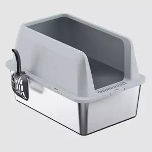 고양이 높은 방지벽 스텐 화장실 1P 모래삽 평판형