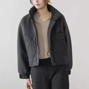 [마담4060]엄마옷 마담4060 모던베이직 베킨드울믹스패딩 데일리 여성 자켓-RJK2601002-..