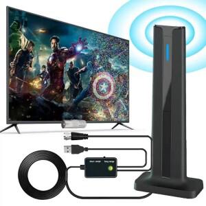 4K/1080P HD 디지털 TV 안테나 실내 스마트 호환 신호 수신기 VHF UHF 증폭 지역 채널 지원