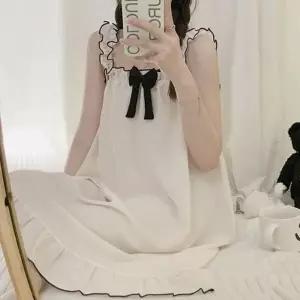 [하프클럽/]여자 여름 스타일 프릴 리본 원피스 고품질 1P 파자마